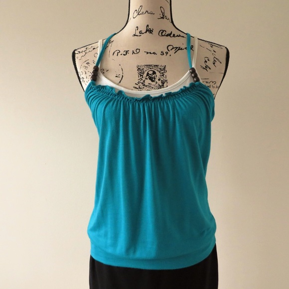 Tops - Teal Sleeveless Summer Top