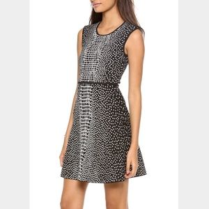 A-Line Black & White BCBG Dress