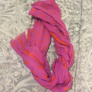 NEW Gap orange and pink polka dot scarf