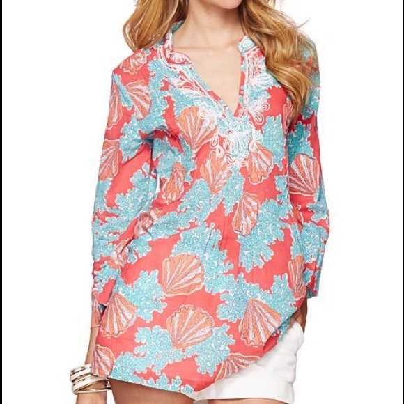 Lilly Pulitzer beaded Sarasota tunic