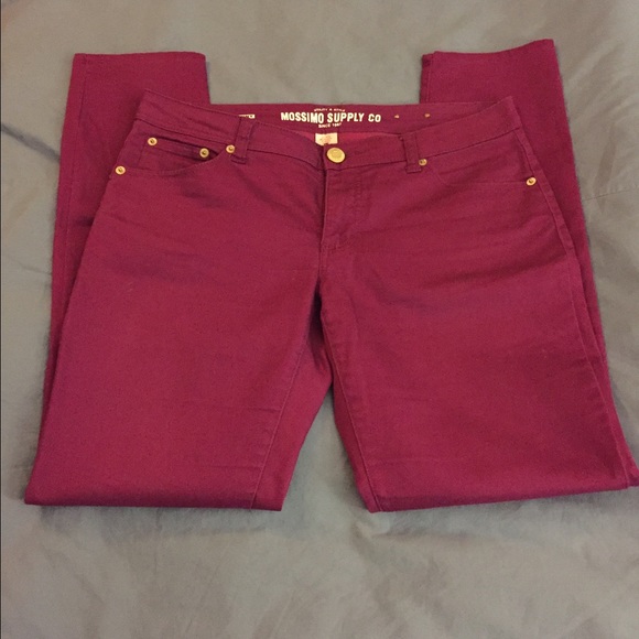 Magenta skinny jeans