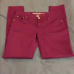 Magenta skinny jeans