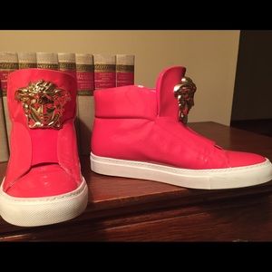 pink versace sneakers