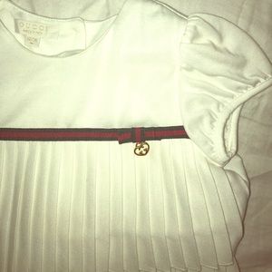10000% Authentic White Pleaded Gucci Toddler Dress