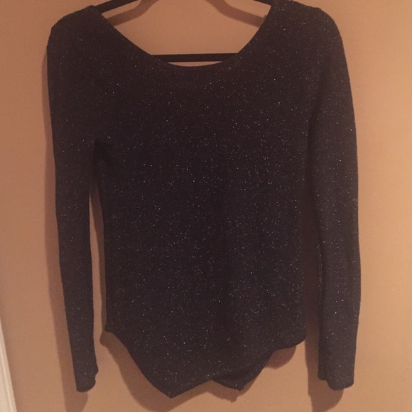Black Sweater with Gold Sparkles - Picture 2 of 2