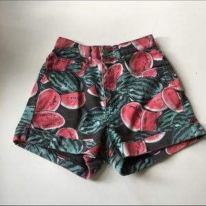 American Apparel High Waisted Shorts - Watermelon