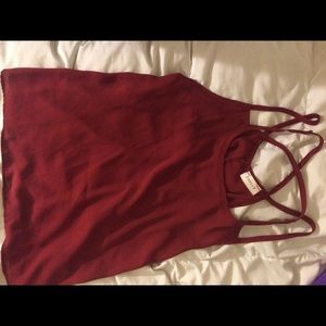 Silk red tank