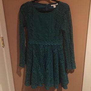 Teal Lace Dress