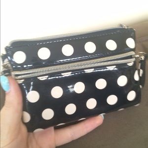 Polka dot wristlet