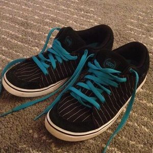 Black Striped Vans Shoes