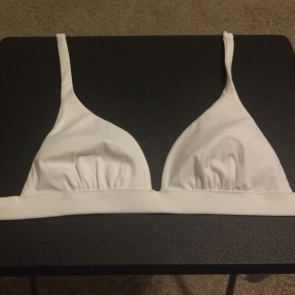 Simple white bathing suit