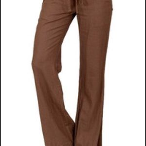 "Vince" Brown Linen Pants