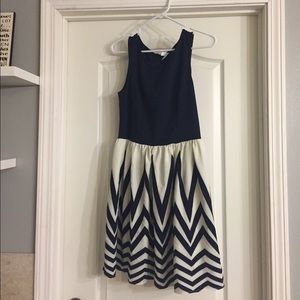 Navy and White Dress
