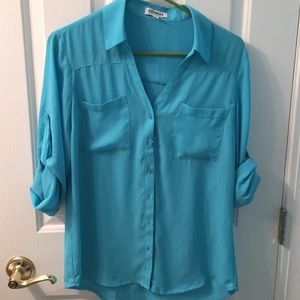 Express Light Blue Portofino Shirt