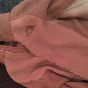 North face jacket grey and white