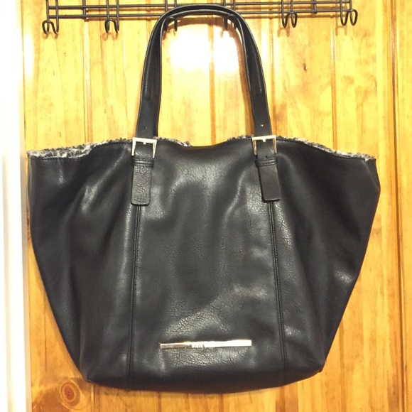 Steve Madden Black Leather Tote
