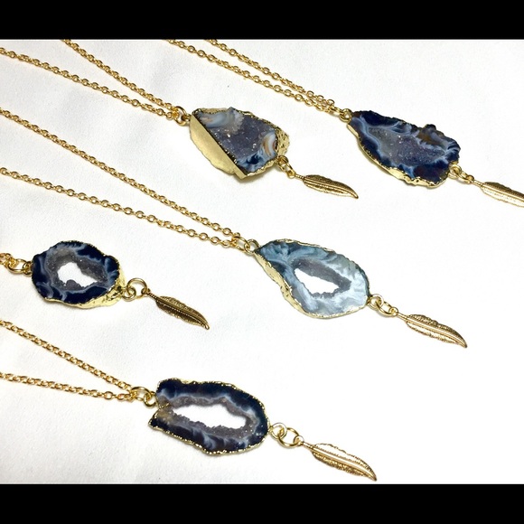 FINAL PRICE Drusy agate necklace - Picture 2 of 2