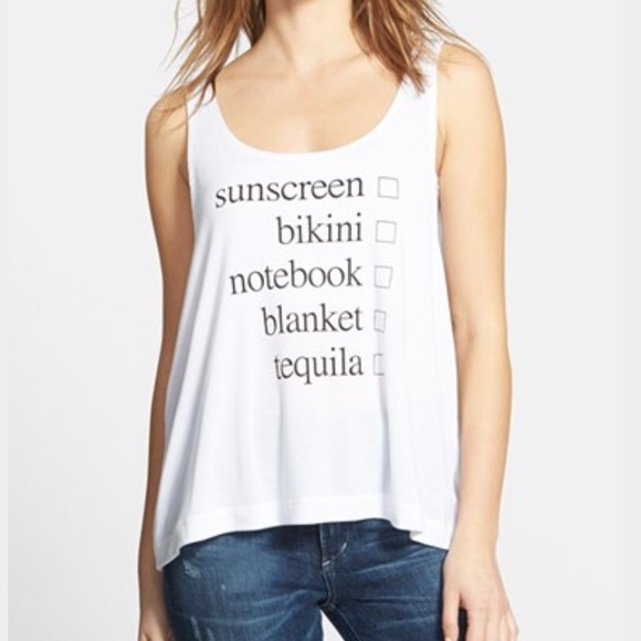Wildfox checklist tank top