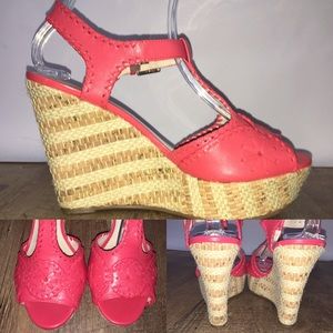 8.5 Jack Rogers Coral Wedges