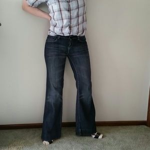 575 Wide Leg Blue Denim Jeans May 75 size 28