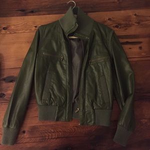 Army green bomber jacket