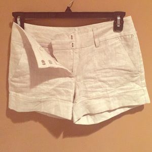 Cream Sparkle Shorts