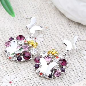 Crystal butterfly earrings
