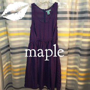 Blue and Red Patterned Dress