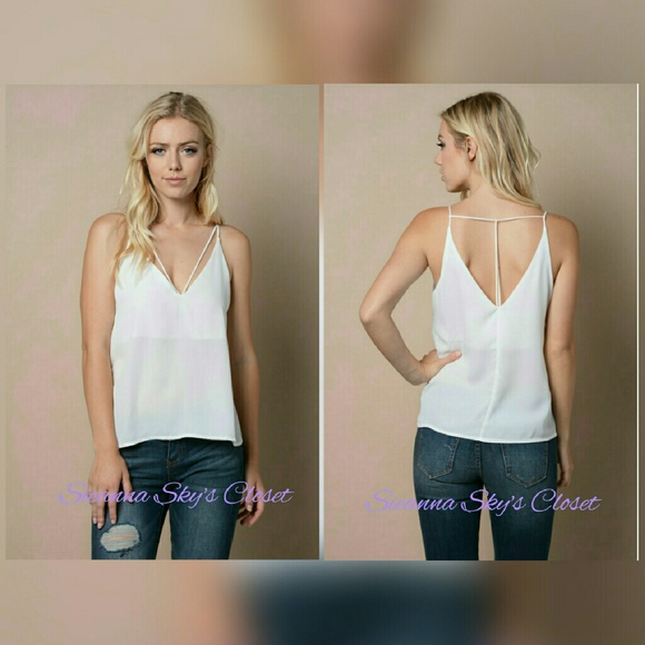boutique Tops - T strap back top