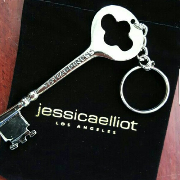 Oversized 'Key to Happiness' Keychain/Bag Charm