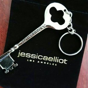 Oversized 'Key to Happiness' Keychain/Bag Charm