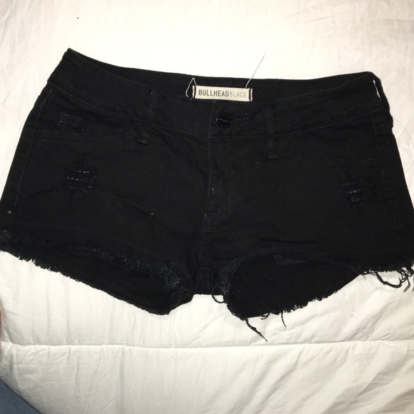 Bull head black sexy jeans shorts sz 00