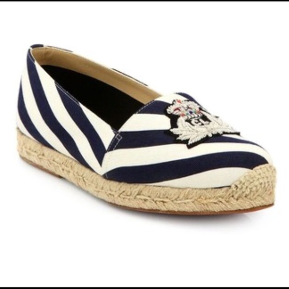 Christian Louboutin Galia Striped Canvas Espadrile