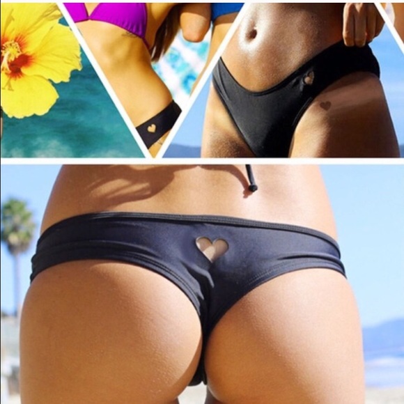 Hot bikini bottom heart shaped tan cutout - Picture 2 of 4