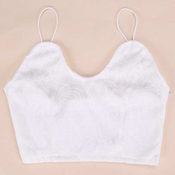 HP! ππ White Bustier Crop Top - Picture 2 of 4