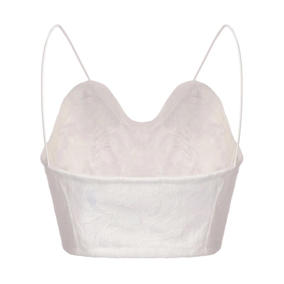 HP! ππ White Bustier Crop Top - Picture 3 of 4