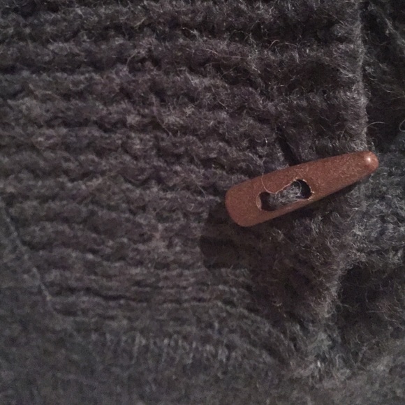 Gray Heavy V/Cowlneck Sweater - Picture 4 of 4