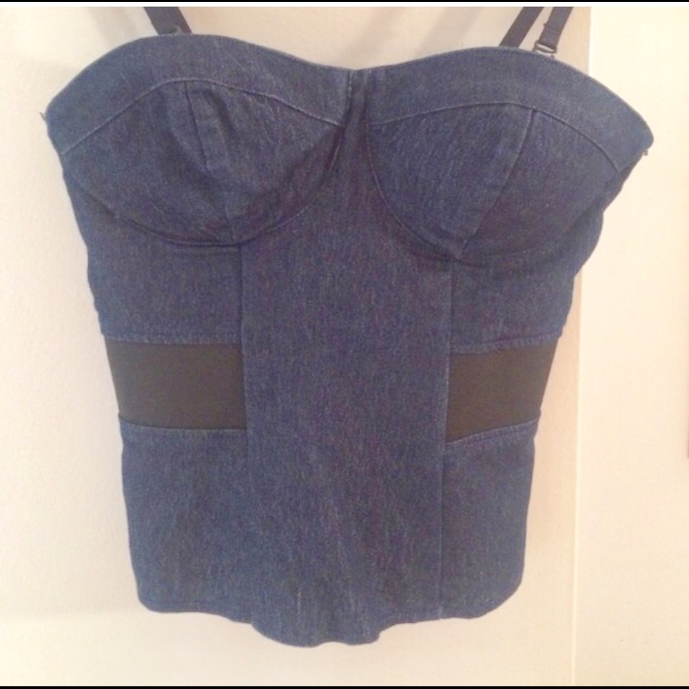 Dark blue Guess denim top