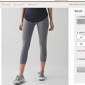 LULULEMON GRAY WUNDER UNDER II
