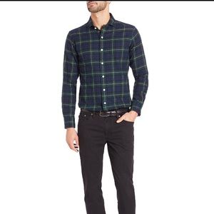 SOLD: Ralph Lauren plaid twill shirt in navy/green