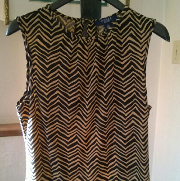 Silk, patterned, sleeveless top