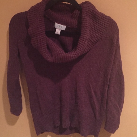 Purple/Burgundy Cowl Neck Sweater - Picture 1 of 3