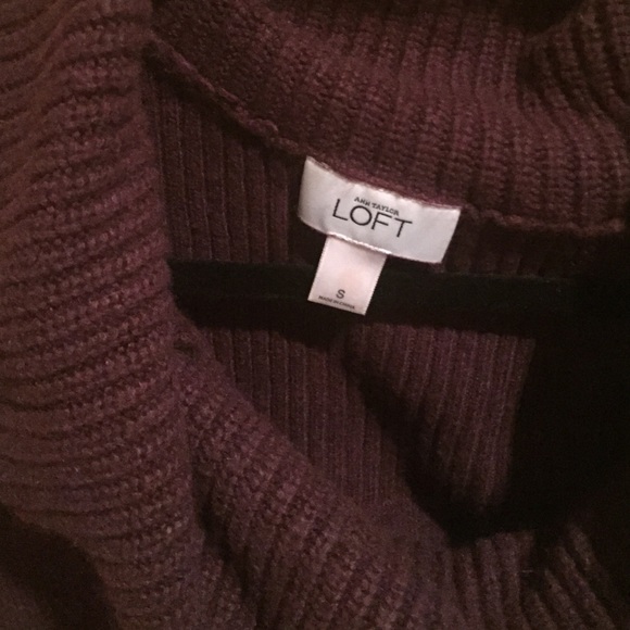 Purple/Burgundy Cowl Neck Sweater - Picture 2 of 3