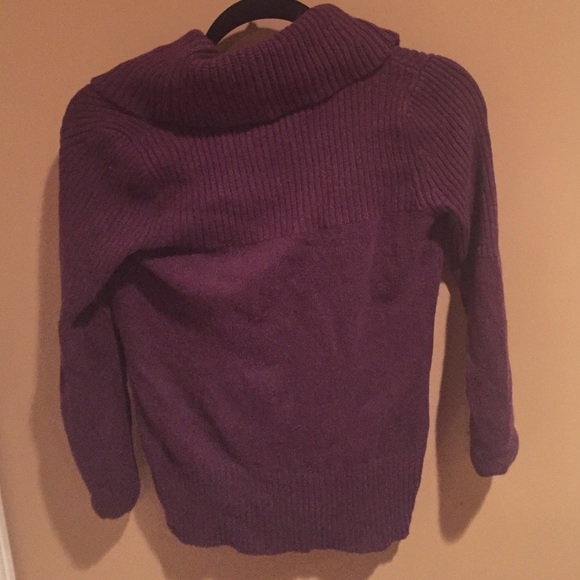 Purple/Burgundy Cowl Neck Sweater - Picture 3 of 3