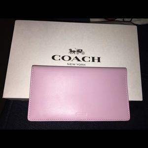 Coach check book cover