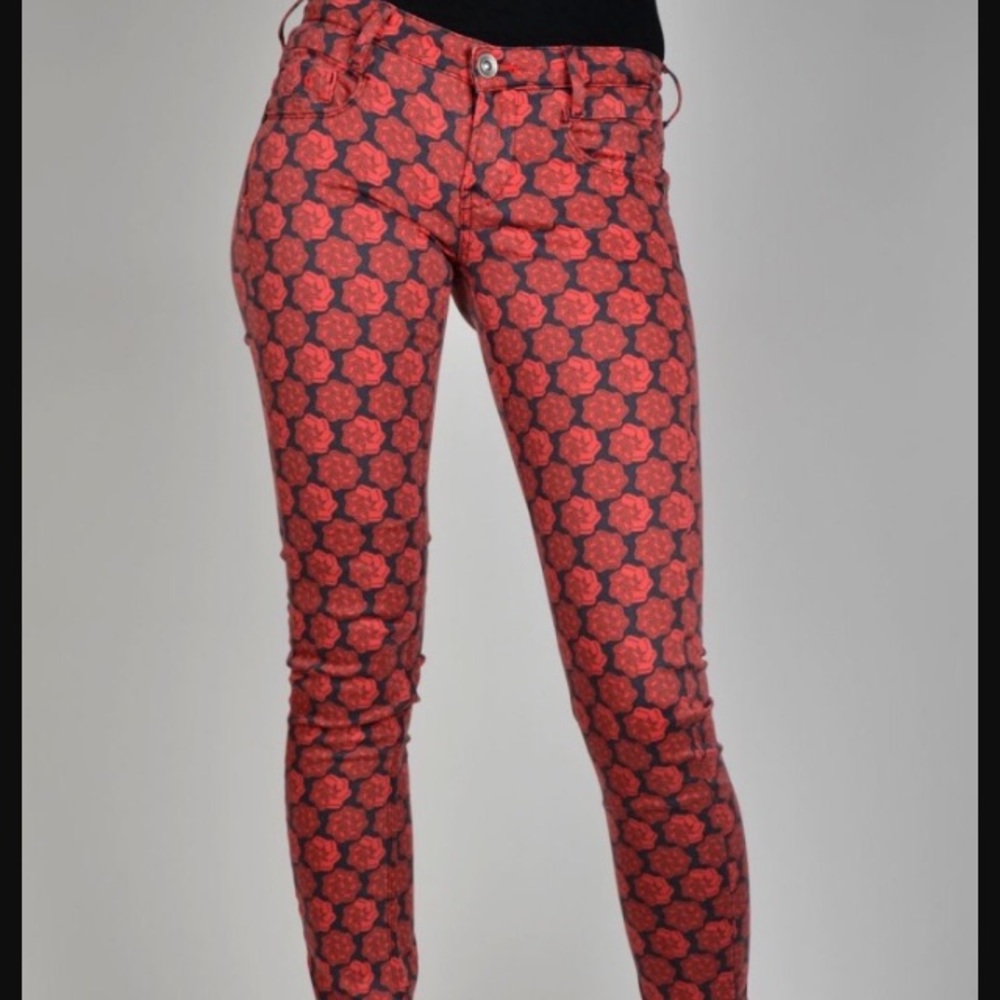 G Star Raw Denim Printed Skinny Jeans Sz 28