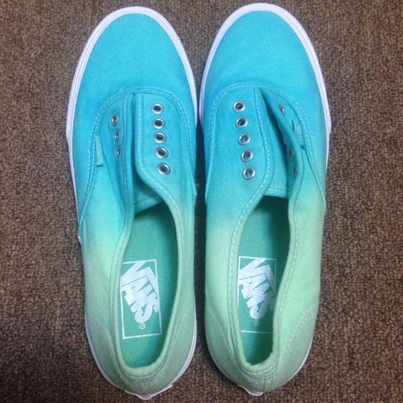 Blue and green Vans