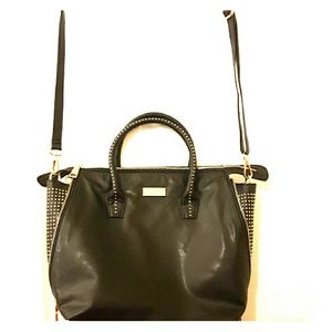 BCBG Large Studded Satchel/Crossbody