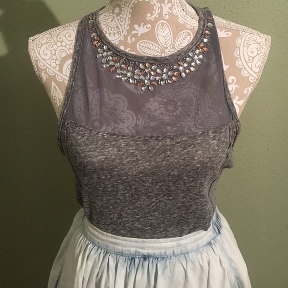 Jeweled tank top