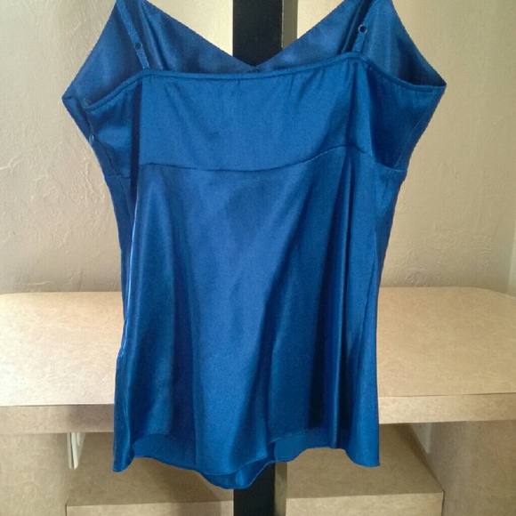 Blue Satin Camisole